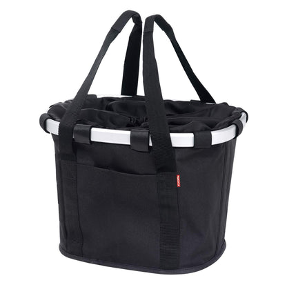 KlickFix Unisex Bicycle Folding Basket Reisenthel Bikebasket Handlebar Basket, Black, 26 x 35 38 cm EU