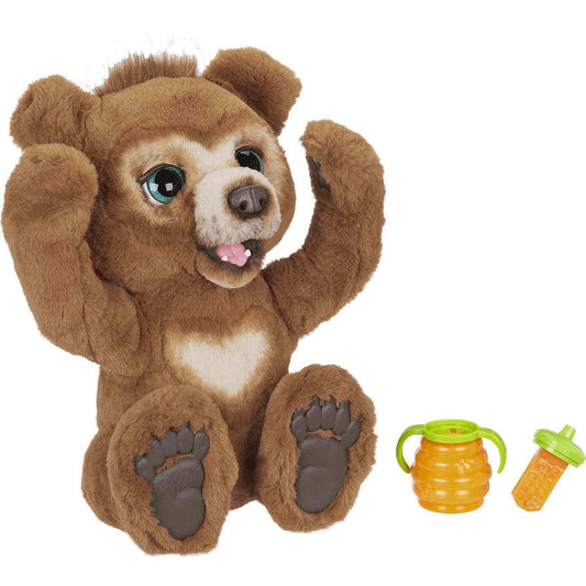 FurReal Cubby, My Curious Bear, interactive plush toy, for ages 4 and up, brown.