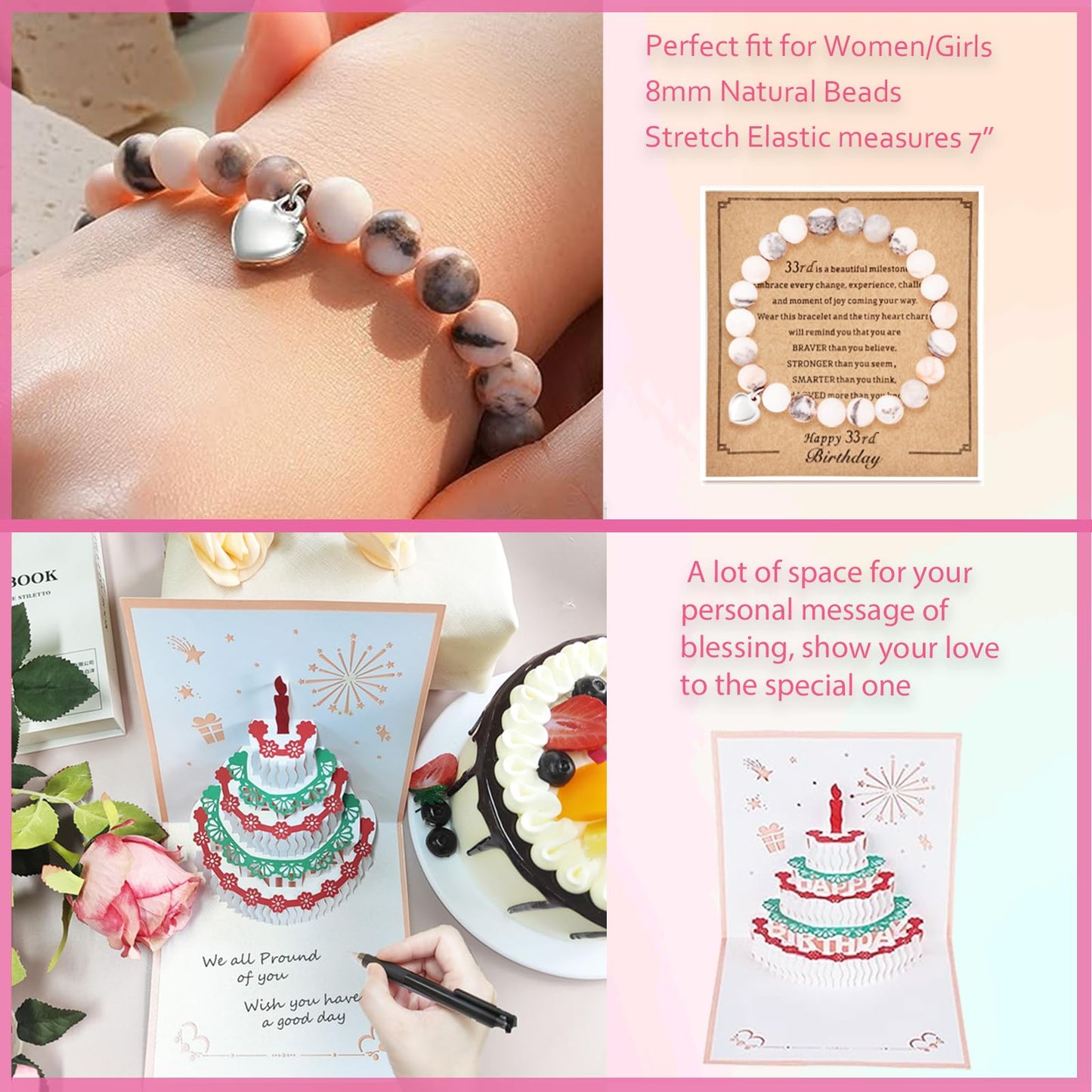 Awfrky Gifts for 33 year old women, 33rd birthday gift for women, Funny gift set for 33 year old woman aunt mom sister girlfriend niece friend wife