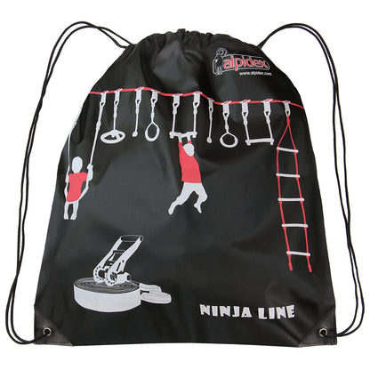 ALPIDEX Ninja Line Kids Slackline Obstacle Set Gymnastic Rings Rope Knot Swing Climbing Ladder Accessories Expandable Warrior Course 7 Year Warranty on Material*, Style: Max