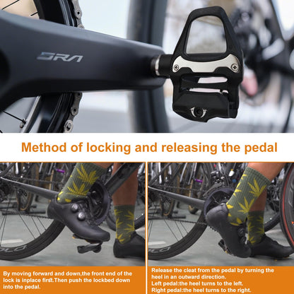 LPZMPZ bicycle pedals non-slip Compatible with Shimano SPD Sl road bike SDP pedals No click with 9/16 inch ball bearings for MTB Gravel SDS clipless pedals Race pedals Bike