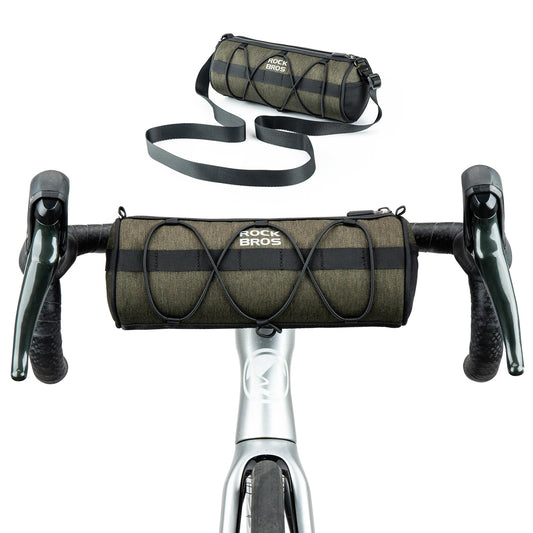 ROCKBROS bike handlebar bag, Multifunctional bike bag handlebar storage bag with shoulder strap for MTB, road bike approx. 2L.