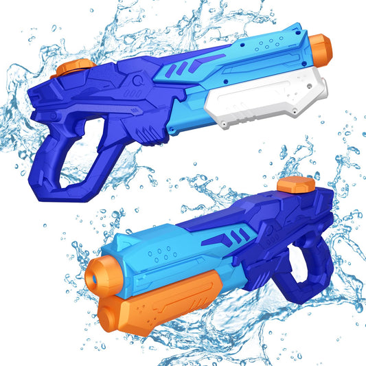 MOZOON 2 Pack 600ml Water Gun for Kids, Water Guns Large Capacity with Range up to 8-10 M, Water Toys for Girls Boys Outdoor Summer Parties, Beach, Pool