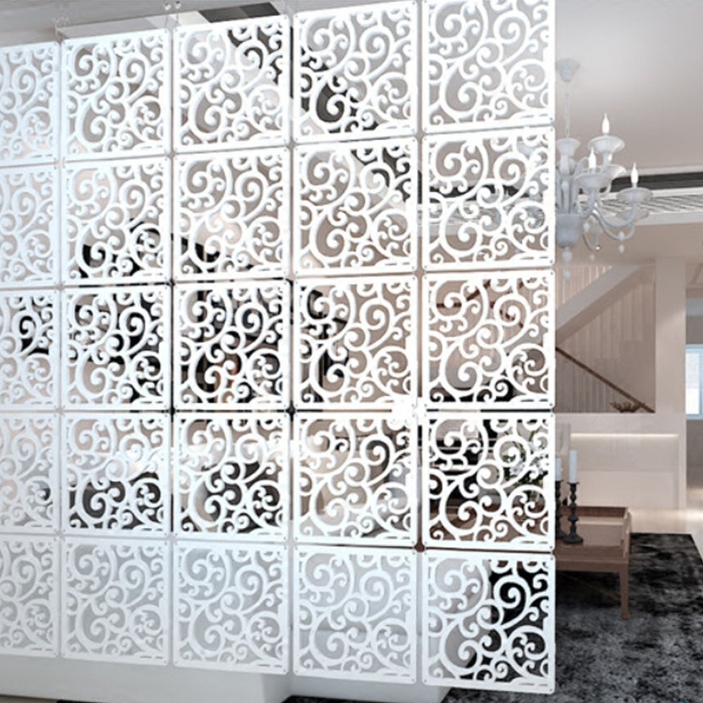 Y-Step Hanging Room Divider, Room Divider, Hanging Panel for Home, Hotel, Office, Bar, Decoration, 12 Pieces Pattern C