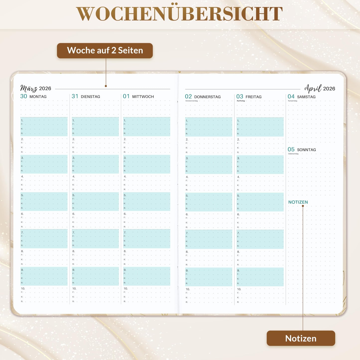 Teacher Planner 2025 2026 - A5+ Teacher Planner, Teacher Calendar 2025 2026 A5 for School Planner 2025 2026 from August 2025 to July 2026, Back Pocket, Hardcover - Beige