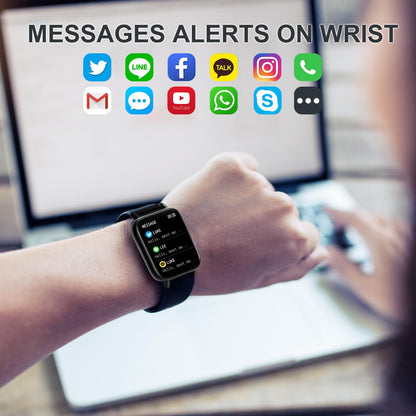Erkwei smartwatch for women with bluetooth calls 1.69 inch fitness watch women heart rate monitor sleep monitor pedometer SpO2 fitness tracker pedometer calories music control