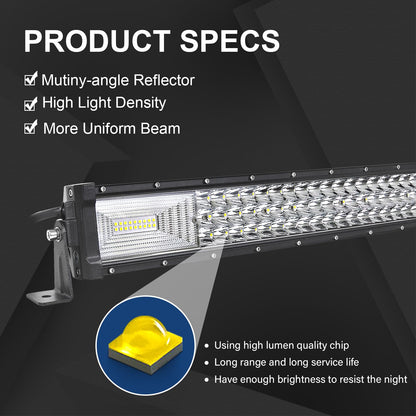 Willpower 42 inch 107CM 540W LED work light bar, LED spotlight 12V 24V, waterproof floodlight spot combo LED bar for off-road vehicle tractor, auxiliary spotlight reverse light bar.
