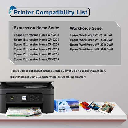 GoToners 604XL cartridges compatible with Epson 604 XL printer cartridges for Expression Home XP-3200 XP-3205 XP-4200 XP-4205 XP-2200 XP-2205, Workforce WF-2910 WF-2930 WF-2935 WF-2950 (10-pack)