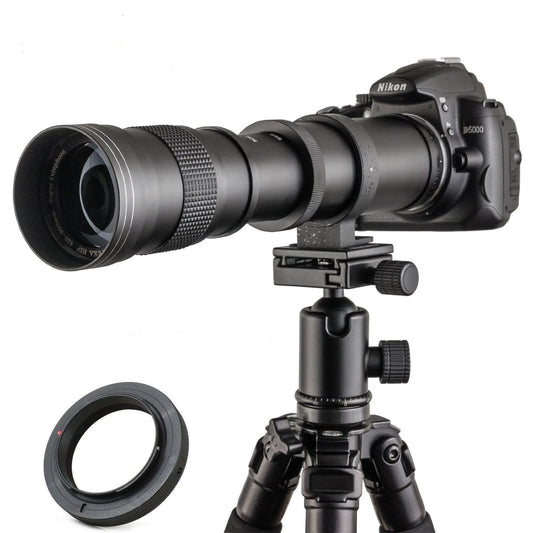 JINTU 420-800mm f/8.3 telephoto lens, EF manual zoom lens for Canon SLR 90D 80D 4000D 2000D 1500D 1300D 1200D 850D 800D 750D 600D 500D 250D 60D 70D 50D 5D 1D 7D.
