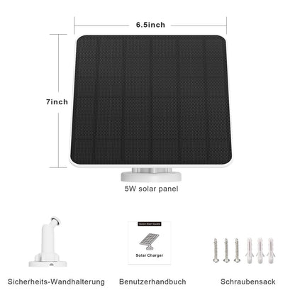 Solar panel for Ring camera, 5W camera solar panel charger for Ring Stick Up Cam/Pro battery, Spotlight Cam/Plus/Pro battery, solar for Ring camera with 9.8ft cable, IP65 waterproof.