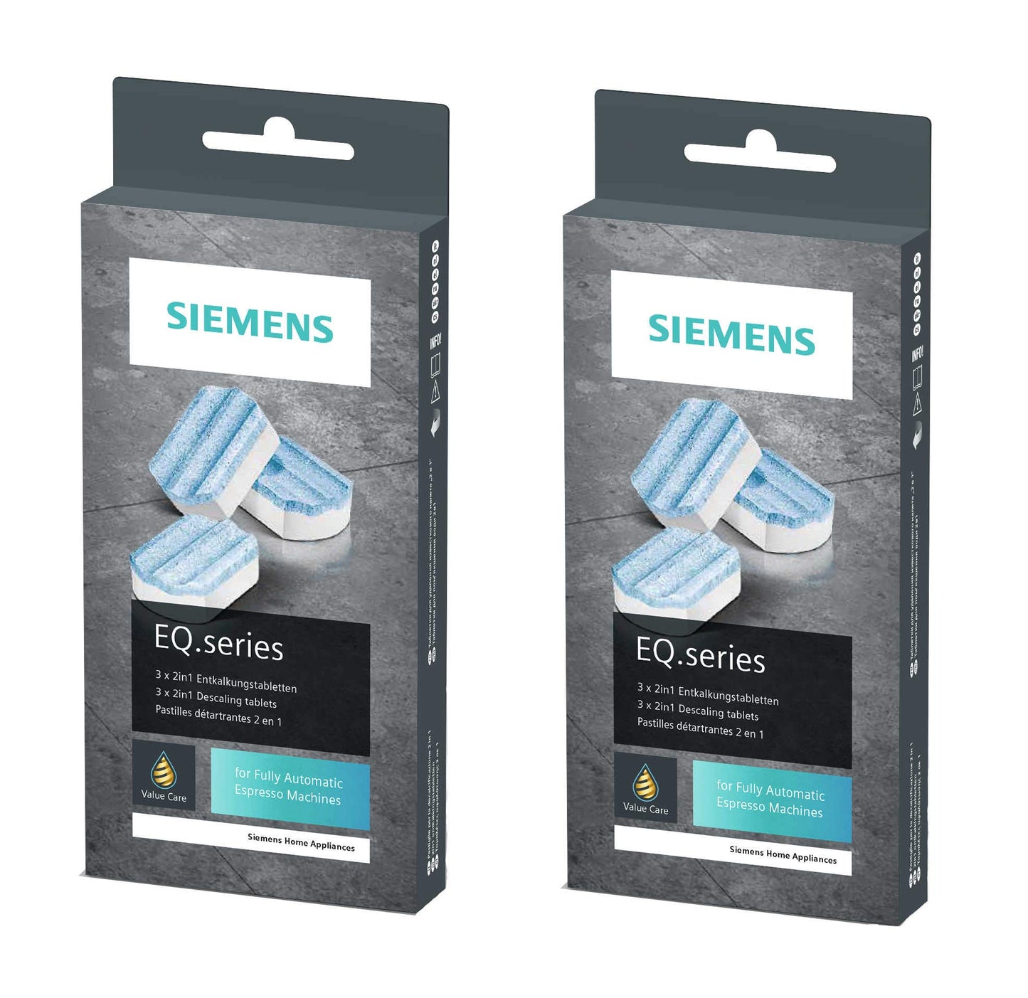 Siemens TZ80002 2 x 3 pieces descaling tablets for all EQ fully automatic coffee machines