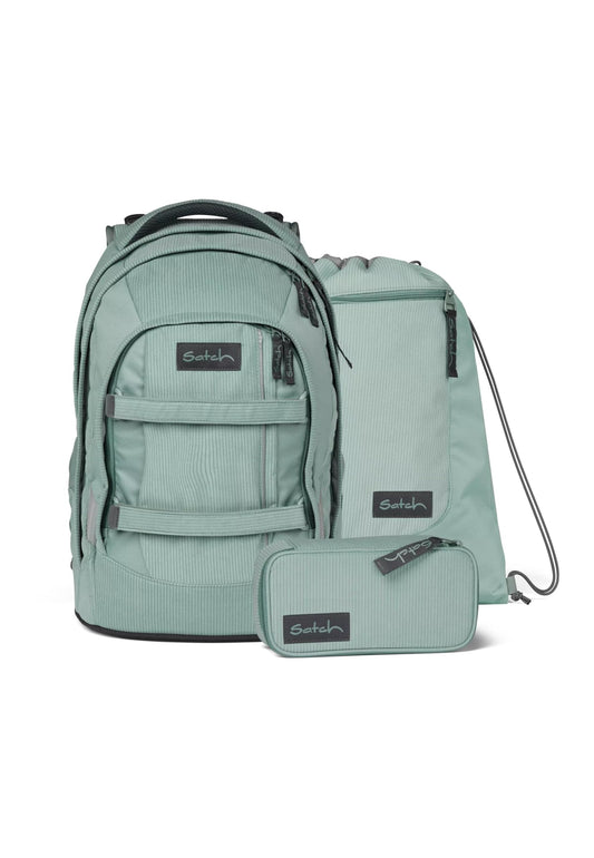 Satch Pack school backpack from 5th grade ergonomic 30L space stable organizational talent Retro Mint Set - Mint