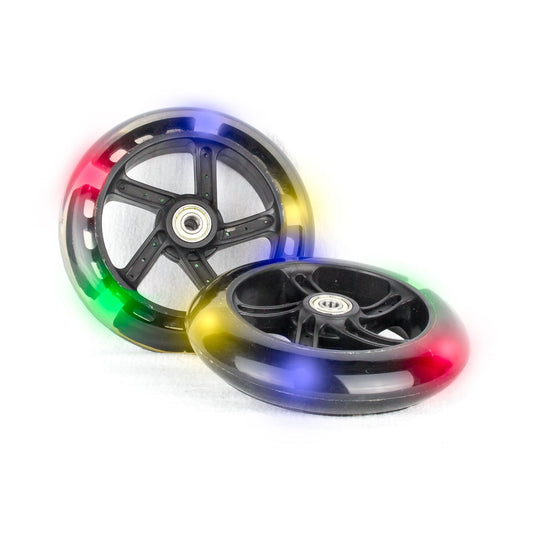 Hepros PU 145mm Light-Up Wheels Replacement Wheels for City Scooter 5 LED - 2 Pieces