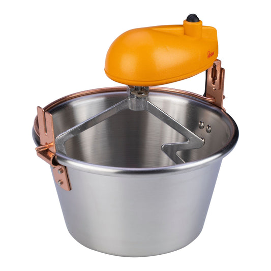 ARDES - AR24AM81 stainless steel pot 28cm diameter, mixer for jam polenta, Ardes mixer pot for induction cooker, mixer with electric motor, bayonet closure, easy cleaning 8/12 portions