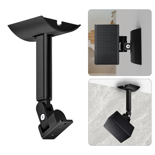 Speaker mount for Samsung SWA-9100S SWA-9200S SWA-9000S SWA-8500S rear speakers, tilt and swivel, adjustable mount for Samsung speakers with keyhole.