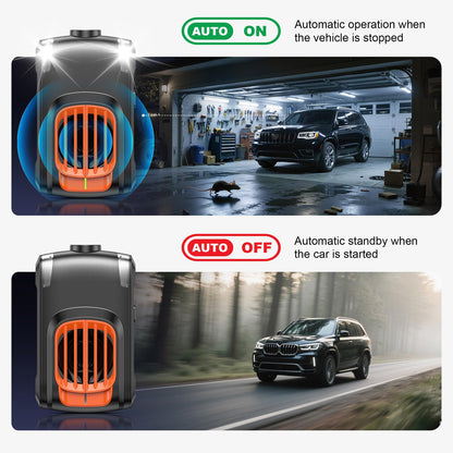 HOPPE'S Marder Repellent for Car, Ultrasonic Mouse Deterrent, 12V Car Battery Rechargeable Marder Defense, Mice Repellent with LED Lights and Ultrasonic - 2 Pieces