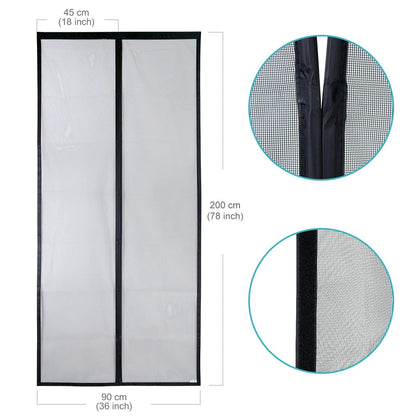 Apalus VP Magnetic Screen Door, Insect Screen for Balcony Door 90x200 cm, 2x more durable than the Apalus Classic, Cat claw resistant, Stronger magnets, 3.8 cm wide Velcro, Not adjustable.