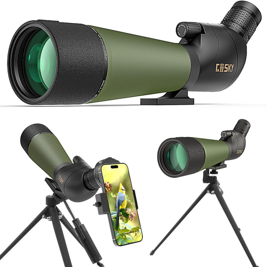 Gosky Spotting Scope Bird Watching 20-60x80 Porro Prism Scope for sports shooters - Waterproof Scope for Bird Watching Wildlife Scenery