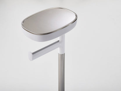 Joseph Joseph Easy Store - toilet paper holder and stand with flexible toilet brush, bathroom storage solution, made of stainless steel.