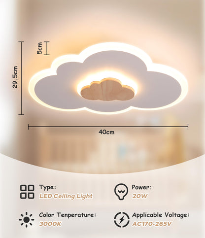 FANLG LED Ceiling Light Kids Room, 40CM Cloud Ceiling Lamp Children's Lamp Warm White 3000K Creative Cloud Light Ceiling Light for Kids Room | Bedroom | Living Room