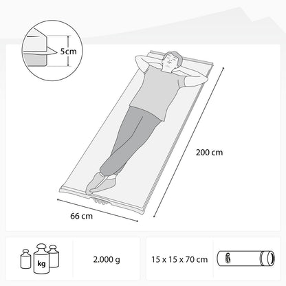 qeedo Quick Oak 3 camping instant tent, Quick-Up system, includes 2 XL sleeping mats