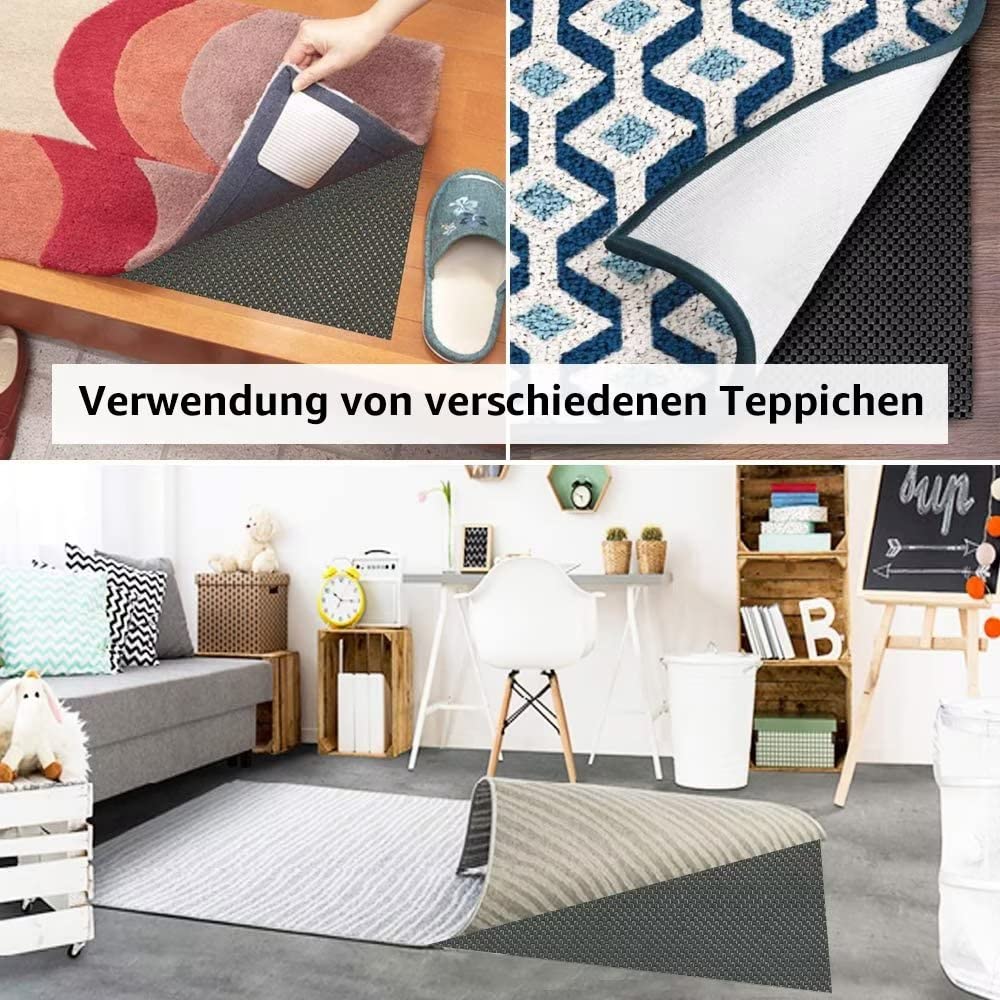 Non-slip rug pad, rug gripper, car non-slip mat, waterproof anti-slip mat for shelves, drawers, cars, pallets, rugs (130 x 190 cm)