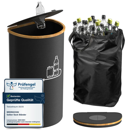 MidingChai 100L deposit bottle collection container with lid, large deposit bottle container, empty container for collecting returns and storing old glass, deposit collection container, gift wrap storage.