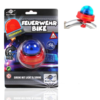 Smart Planet bicycle siren - Firefighter bicycle bell - Bike siren - Fun fire truck siren for kids - Bicycle bell for the handlebars with Tatü Tata sound.