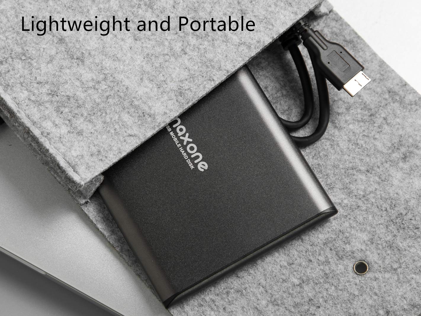 Maxone External Hard Drive Portable 1TB - 2.5 Inch USB 3.0 Backups HDD Portable for TV, PC, Mac, MacBook, Chromebook, Wii U, Laptop, Desktop, Windows (1TB, Grey)