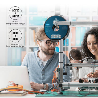 GEEETECH PETG Filament 1.75 mm 1kg Spool for 3D printers, Silver