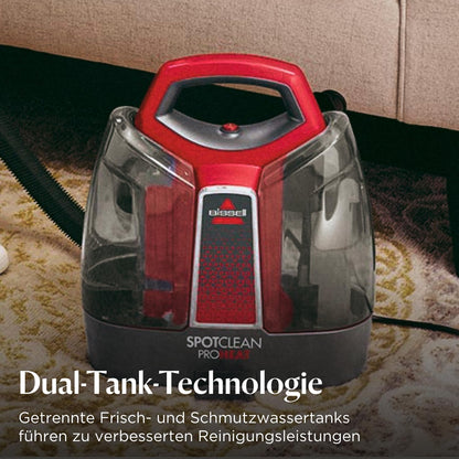 BISSELL SpotClean ProHeat, upholstery cleaner device, carpet cleaner with HeatWave technology, compact carpet cleaner, wet vacuum for carpets, upholstery, car & more, powerful 330W motor, 36988