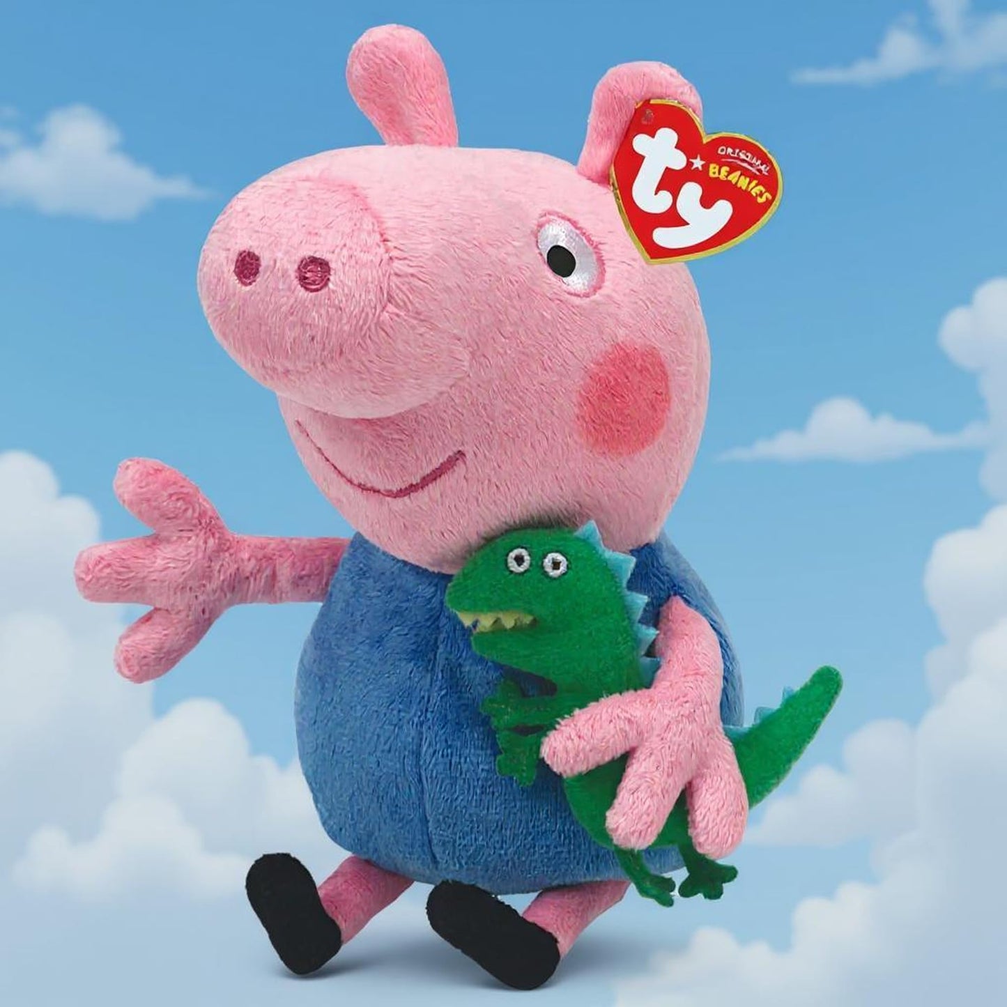 Thank you Peppa Pig Beanies 6-piece set - Peppa, George, Rebecca, Freddy, Candy, and Emily - Soft plush toys for kids - Collectible stuffed animal plushies - Cuddly toys for children