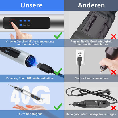 Engraving Pen: USB Rechargeable Engraving Tool Kit - Electric Mini Engraver Engraving Tool for Jewelry Glass Wood Plastic Metal Stone