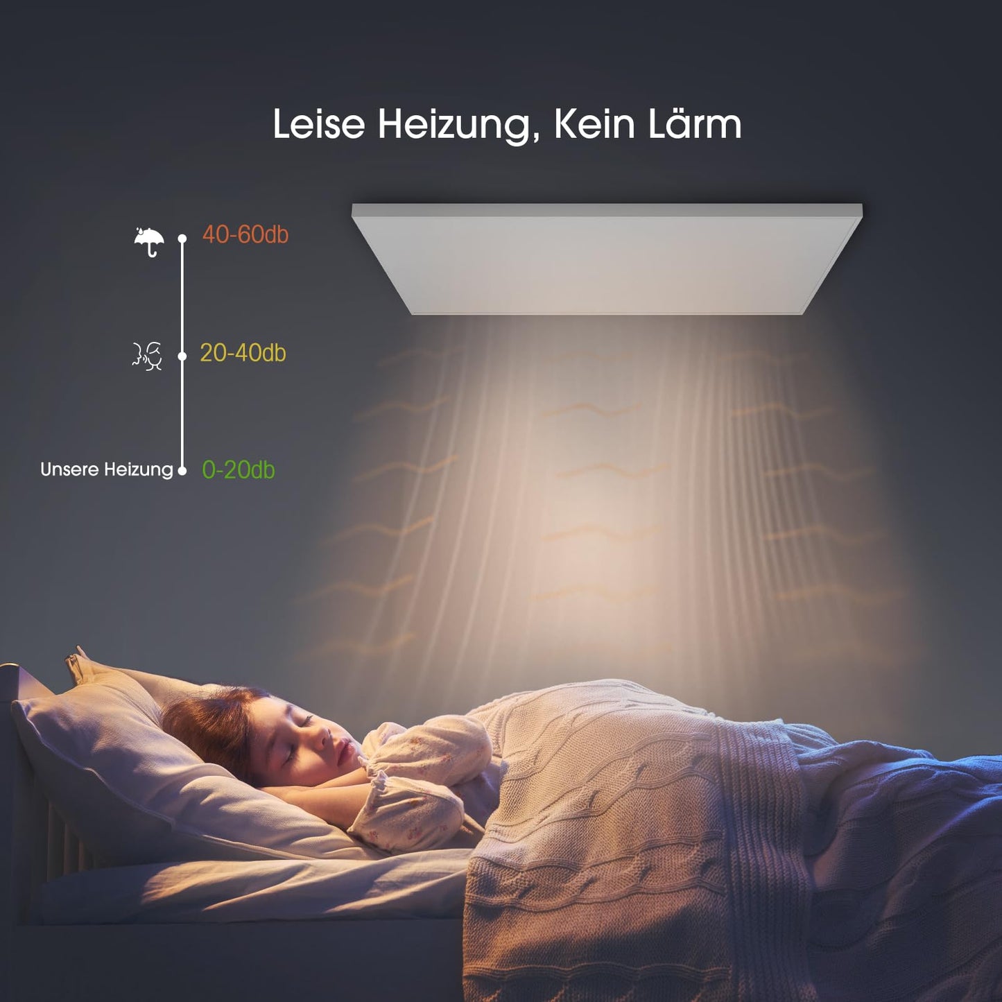 Infrared ceiling-mounted heater with thermostat 860 watts, APP remote control, ceiling heating infrared, electric heating panel radiator, overheating protection energy-saving.