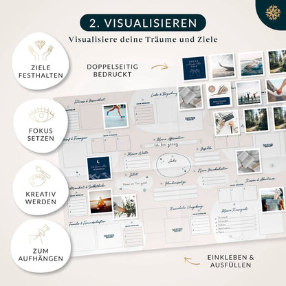 Life Compass® Vision Board Set "Dear Future Self" - THE ORIGINAL - Create your own vision board and visualize the life of your dreams - Gifts for women & men, Best friend