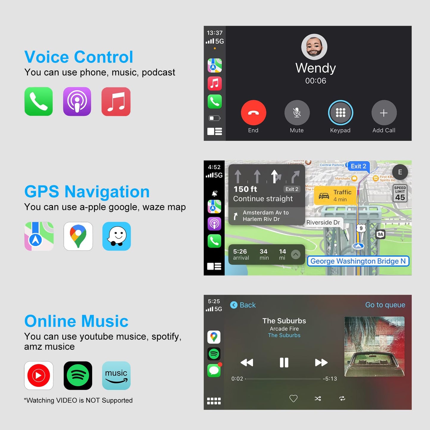 MSXTTLY Wireless Carplay Stick 2 IN 1 U2C-PP Carplay Wireless compatible with cars from 2015-2024, black. Plug and play.