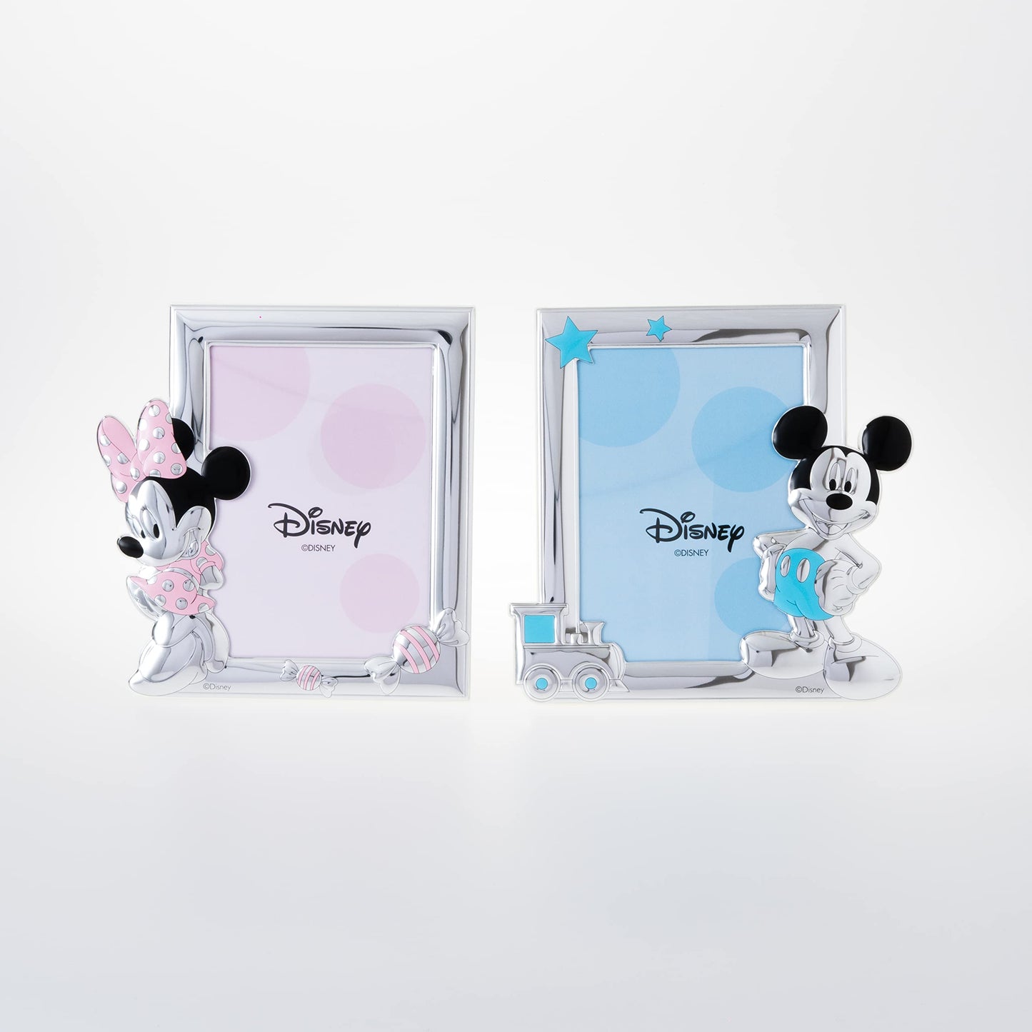 Disney Baby - Picture frame - for tables or bedside tables in the nursery - with colorful details - Minnie Mouse design - silver.