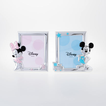 Disney Baby - Picture frame - for tables or bedside tables in the nursery - with colorful details - Minnie Mouse design - silver.