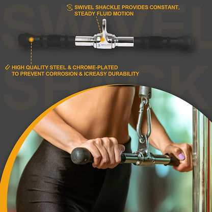 5 trillion triceps cable press down weight machine accessory V-bar with rotation tricep trainer triceps bar cable pulley fitness set made of solid steel