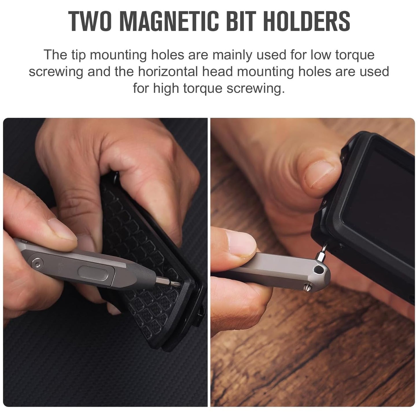OKNIFE Oracle D1 Titanium Multi-Bit Screwdriver, 8 in 1 Mini Screwdriver Set Magnetic Repair EDC Multitool for Computer Glasses Daily Household Use.