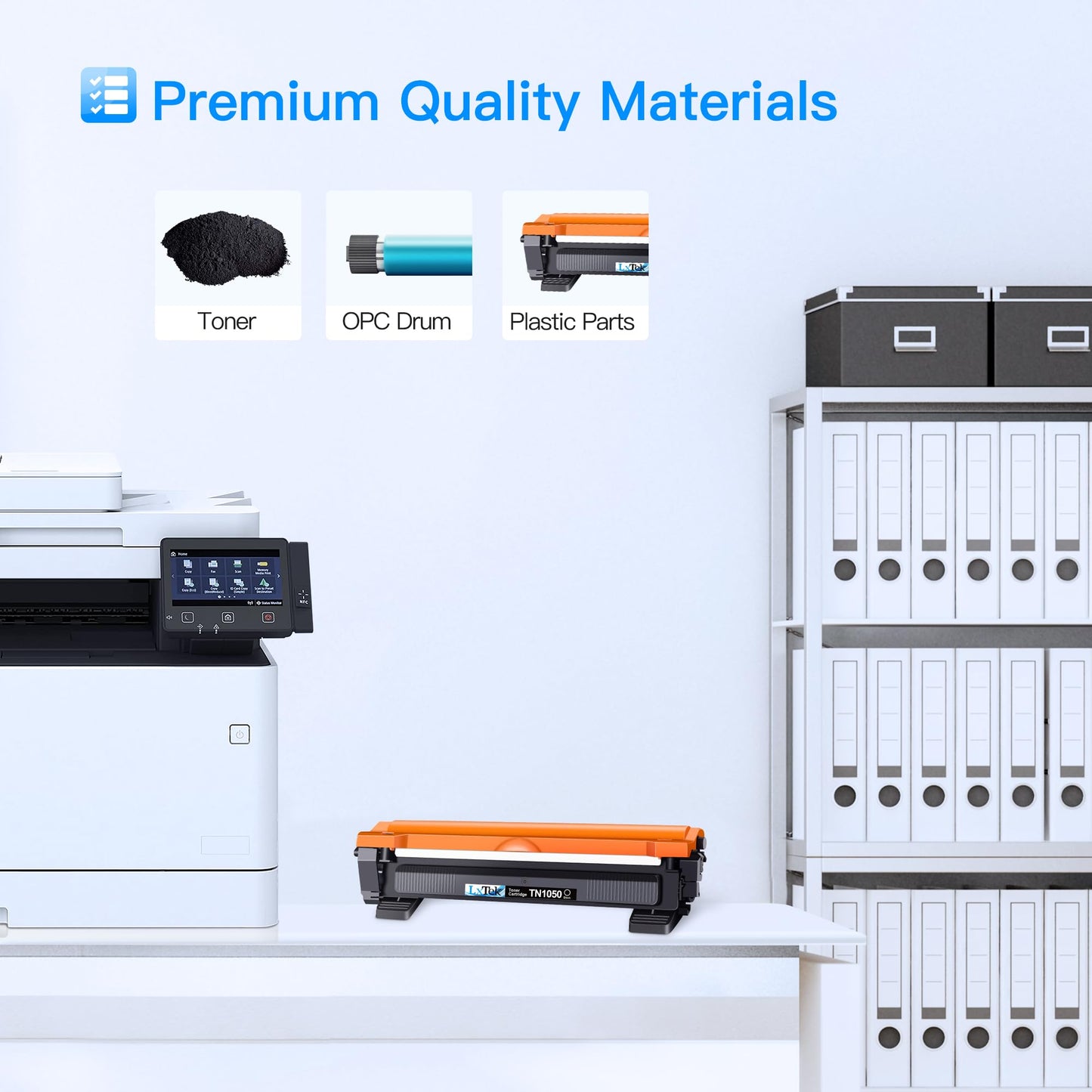 LxTek TN1050 compatible toner cartridge for Brother TN-1050 TN1050 for Brother DCP-1510 DCP-1610W DCP-1612W DCP-1512 MFC-1910W MFC-1810 HL-1110 HL-1212W HL-1210W HL-1112 (Black, 2-pack)
