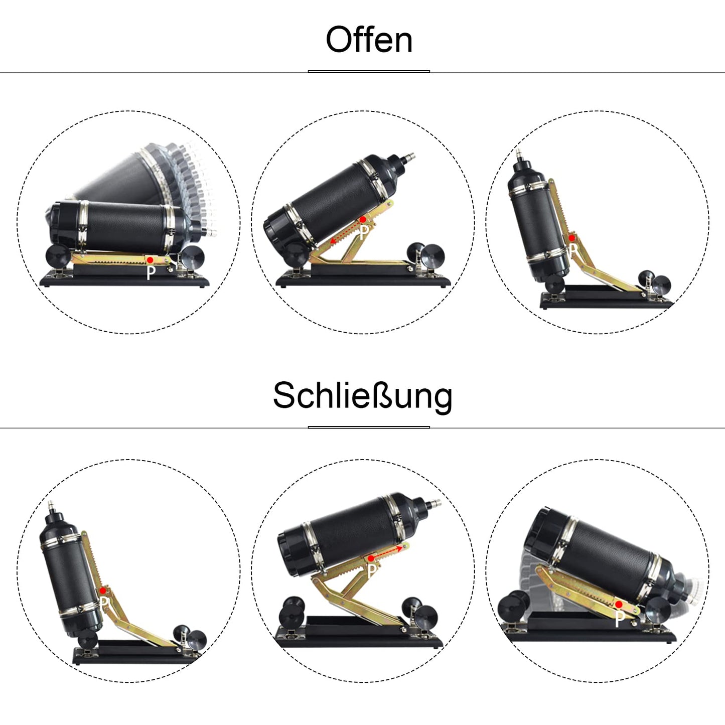 Sex machine, fucking machine with dildo and suction cup adapter, 3 XLR connections. Love machine with sex toys for men, women, and couples. Automatic masturbation machine with 7 attachments. Sex toys.