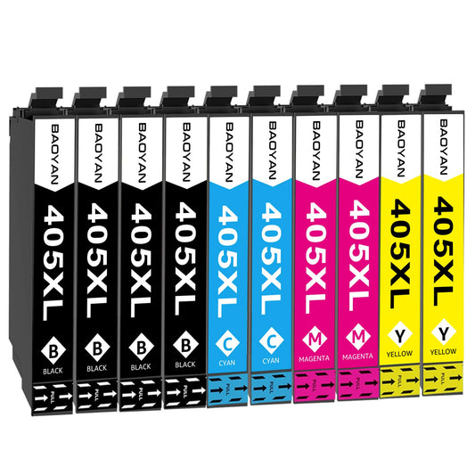 BAOYAN 405XL Multipack Compatible for Epson 405 printer cartridges 405 XL for Epson Pro WF-4820 cartridges WF-4820DWF WF-3820 WF-3820DWF WF-4825 WF-3825 WF-4830DTWF WF-7840DTWF WF-7830DTWF (10 Pack)