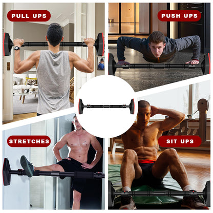 Bzavor pull-up bar for door frame 70-100cm set up quickly without screws no slipping pull-up bar with capacity for up to 300kg fitness equipment for home