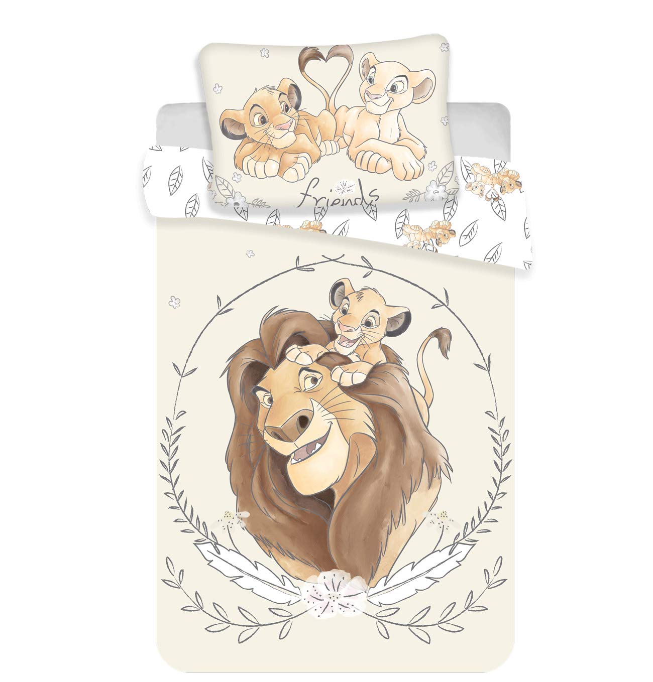 Disney baby bedding, 2-piece set, 100 x 135 cm, 100% cotton, Simba Mufasa