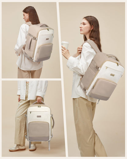 LOVEVOOK Ryanair Carry-on 40x20x25, 20L Travel Backpack for Women, Ryanair Carry-on Backpack, Women's Backpack, Cabin Bag Travel Backpack for Eurowings, Wizz Air, Vacation Must Haves - Khaki Beige