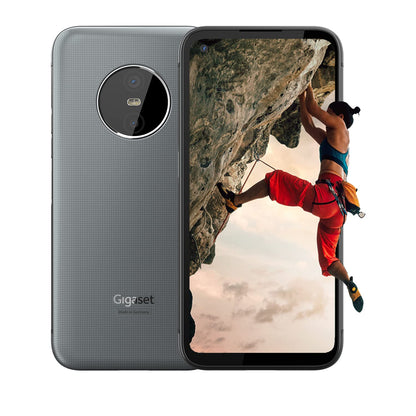 Gigaset GX6 - Outdoor 5G Smartphone - Military standard - dust & waterproof IP68 - 6.6" FHD+ display with Gorilla Glass - 128GB+6GB RAM - 50MP camera - Fast charging, Made in Germany, Titanium Grey