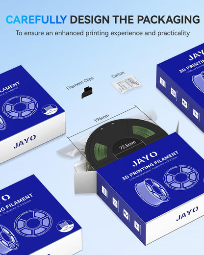 JAYO Rapid Matte PETG Filament 1.75mm, High Speed 50-600mm/s 3D Printer Filament, Dimensional Accuracy +/- 0.02mm for most FDM 3D Printers, 1.1kg/spool (2.43lbs), Mint Green