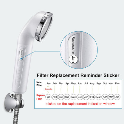 Miniwell Filter Shower Head With Metal Hose L750 - Filtered Shower Head - Shower Filter - Filter For Shower - Shower Water Filter With Replaceable Cartridge