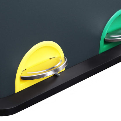 SONGMICS trash can 30 liters, waste separation, 2 x 15 liters, garbage can, step trash can with inner bins, colored pedals, waste recycling system for the kitchen, smoke gray-black LTB30G